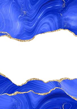 Royal Blue Gold Agate 06