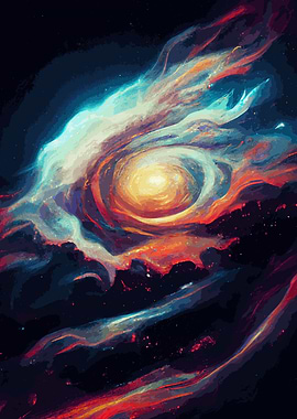 Abstract Galaxy Painting