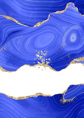 Royal Blue Gold Agate 05