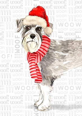 Christmas Schnauzer Dog