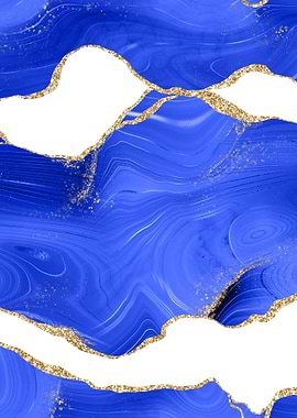 Royal Blue Gold Agate 07