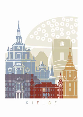 Kielce skyline poster