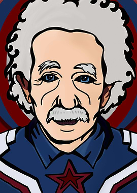 Albert Einstein as Captain