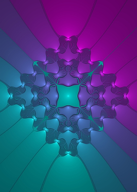 Rotated grid petrol pink