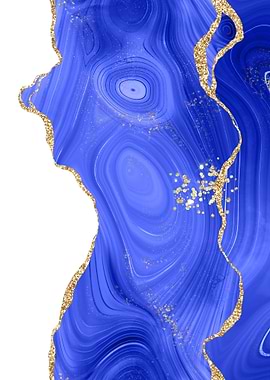 Royal Blue Gold Agate 08