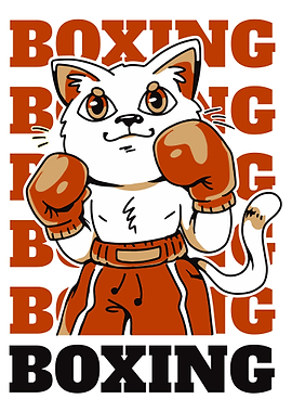 Funny Boxing Cat