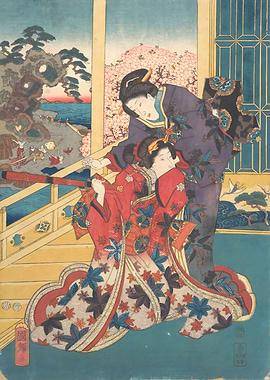 Ukiyo e Japanese Geisha