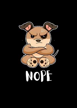 Nope Funny Lazy Dog