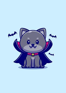 Cute vampire cat