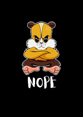 Nope Funny Lazy Hamster