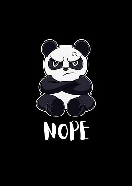Nope Funny Lazy Panda