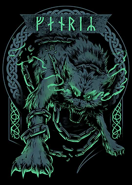 Viking Fenrir Wolf Norse
