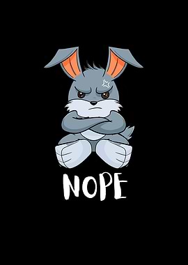 Nope Funny Lazy Rabbit