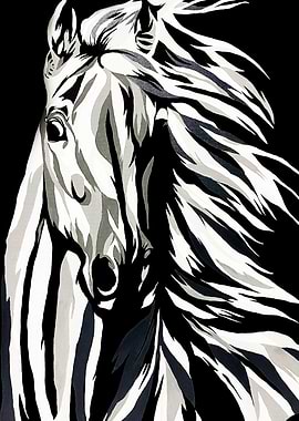 Horse Portrait Painting