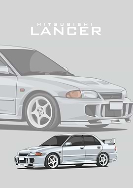 mitsubishi lancer white
