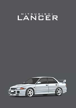 mitsubishi lancer white