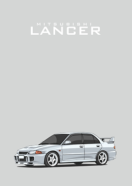 mitsubishi lancer white