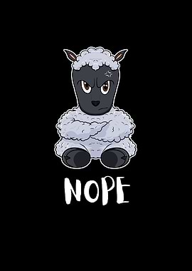 Nope Lamb I Funny Lazy