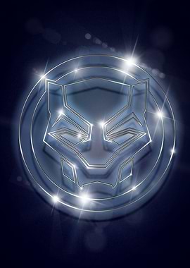 Black Panther neon badge