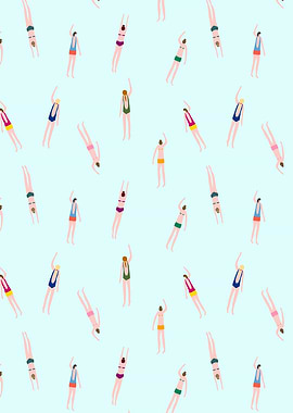 swimmers in the pool