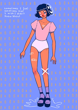 minimalist retro portrait