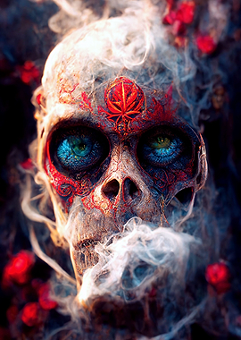 Smoking skull