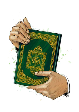 Man hands holds holy