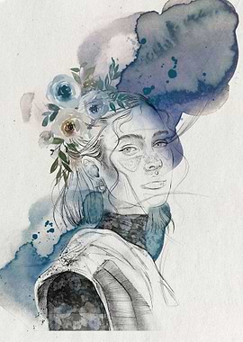 Watercolor flower paint