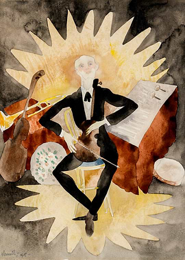 Musician 1918 painting