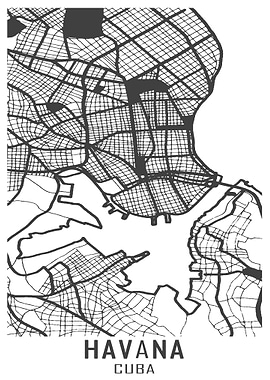 Havana Cuba City Map