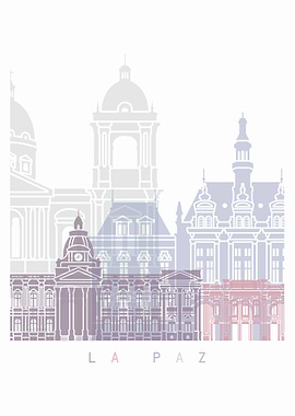 La paz skyline poster