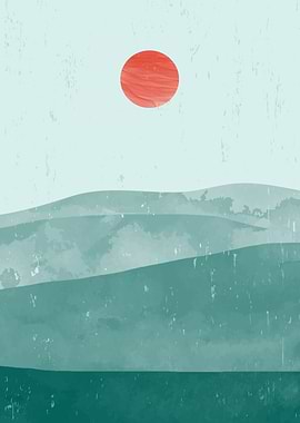 Abstract Mountain art