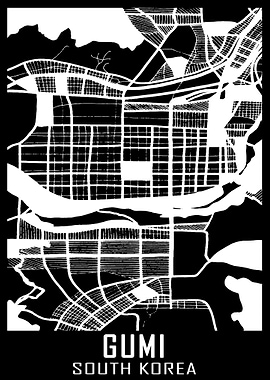 Gumi South Korea City Map