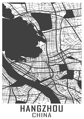 Hangzhou China City Map