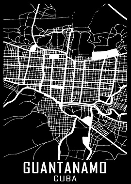 Guantanamo Cuba City Map