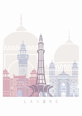 Lahore skyline poster