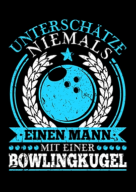 Mann Bowling Kugel Kegeln