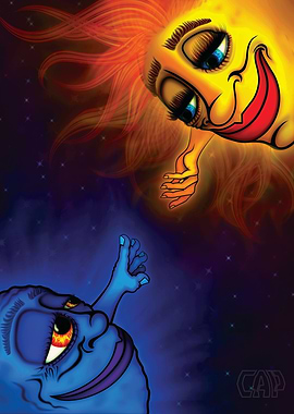 Moon and Sun Reaching