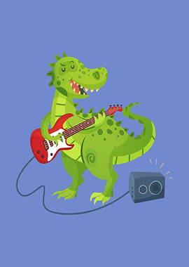 Dinosaur play music