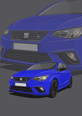 seat ibiza fr blue