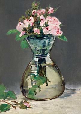 Moss Roses in a Vase 1882