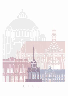 Liege skyline poster