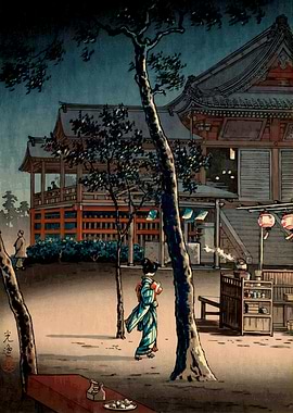 Ukiyoe Kiyomizudu in Ueno