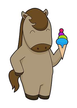 Horse Waffle ice cream