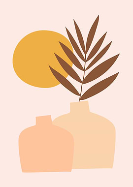 Mustard sun flower vase