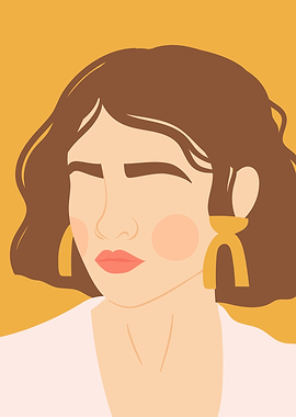 Stylish elegant girl face