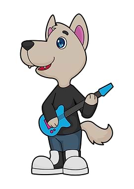 Dog Music Guitar