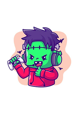 Cute frankenstein zombie