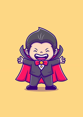 Cute dracula cartoon