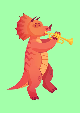 Dinosaur play music